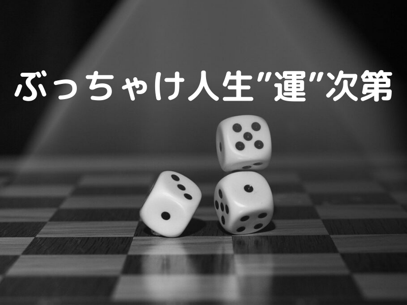 生きるのが楽になる考え方 人生は運 諦めろ 言い訳しろ はしもっの人生遭難劇場